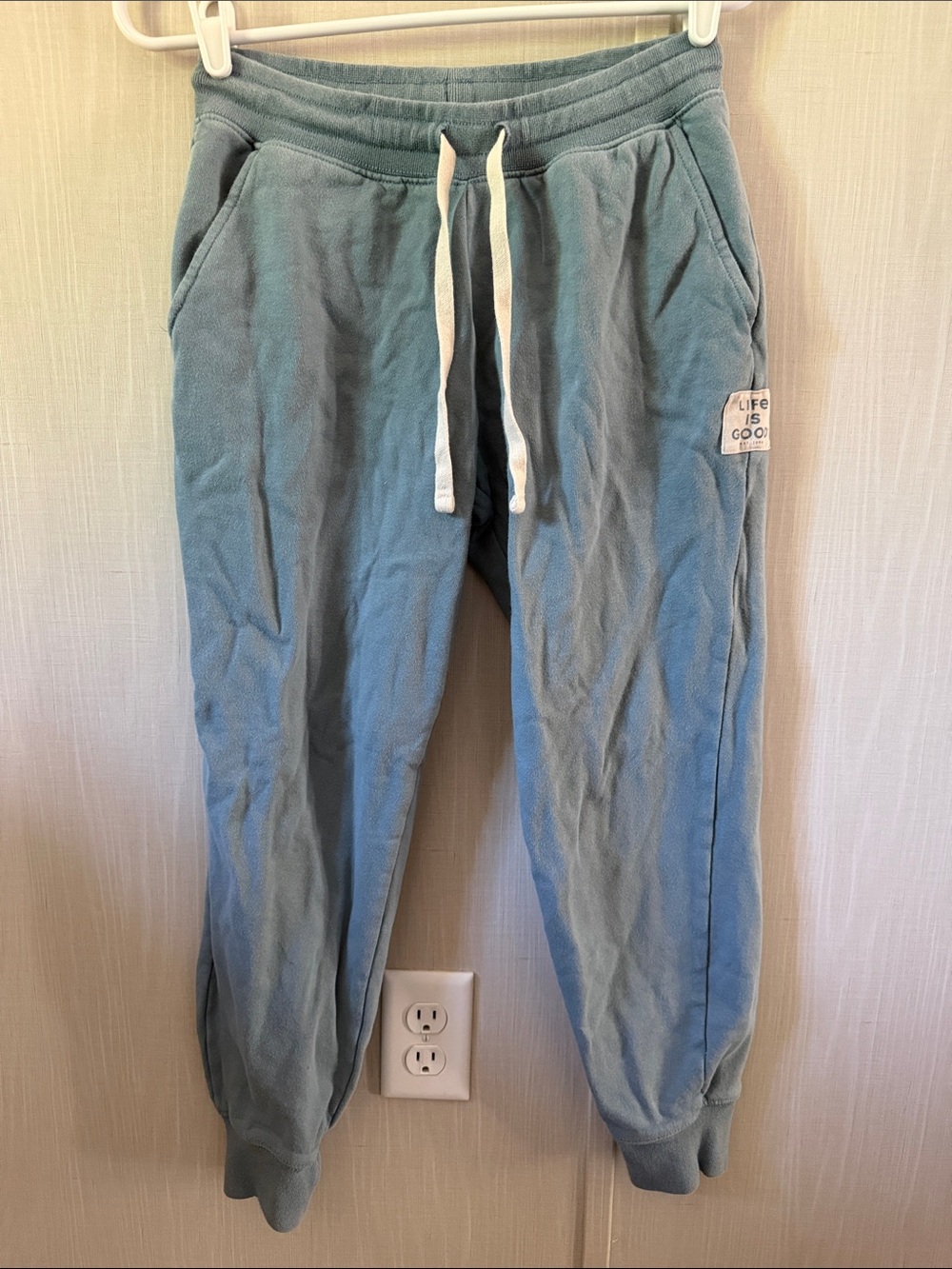 Life Is Good Light Blue Drawstring Joggers